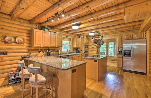 Purlear Cabin | Purlear Luxury, Spacious Log Cabin w/Mtn Views!