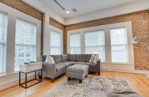 Greenville Downtown Apartment | Red Door Apartment 2.0 | Heart Of Downtown Greenville | Lovesac Bean Bag!