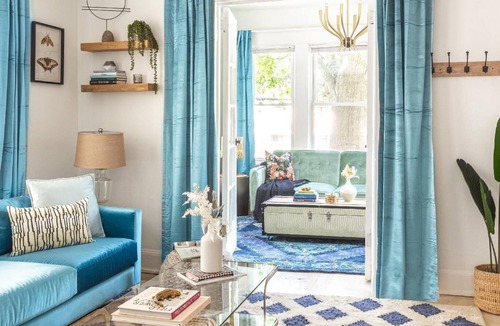 Candler Park Apartment | Relax in a king bed, work from a full executive office in this lovingly restored Iconic Little 5 Points 1920’s boutique apartment building.