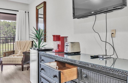 Wesley Chapel Condo | Relaxing Golf & Tennis Studio w/Scenic Views, Patio, & Easy Access to Top Attractions – Book Now!