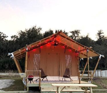 Okeechobee Other | Relaxing Safari Tent with Fire Pit, Hammocks & BBQ in Basinger, Florida