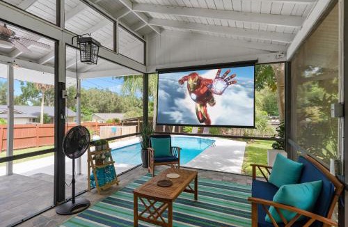 Forest City House | Resort-style home with a Heated Pool and a Huge Gated Yard