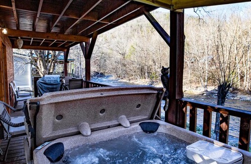 Townsend House | 🏞River View/Log Cabin/Private River Access/Hot Tub