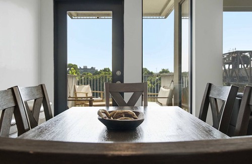 North Capitol Condo | Riverfront condo with a furnished balcony - downtown, fast WiFi & central AC