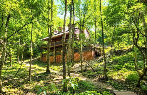 Suches Cabin | Ruhewald Cabin - Hot Tub, 3 Creeks w/Waterfalls, Remote
