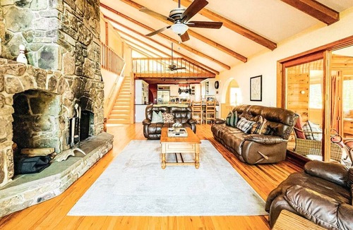 Highmount House | Rustic-Chic Escape with Hot Tub, Fire Pit & Scenic Views in Pine Hill, New York