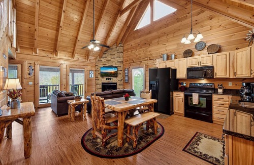 Sevierville Ski Chalet | Scenic View, King Bed, Hot Tub, Private Getaway