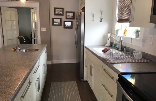 Crescent City Cottage | Seas the Day Cottage is built over the water for fantastic fishing & lake views.