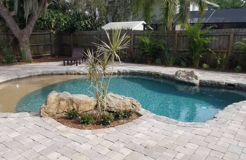 Crystal Beach House | Serene and peaceful newly updated beach home with custom lagoon pool !!