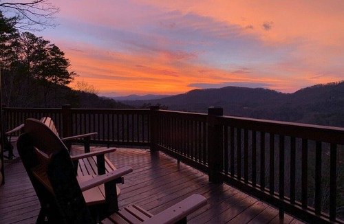Blue Ridge Cabin | Serenity Ridge | Stylish Mountain Cabin w/Views, Hot Tub & Game Room