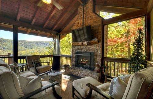Blue Ridge Cabin | Serenity Ridge | Stylish Mountain Cabin w/Views, Hot Tub & Game Room