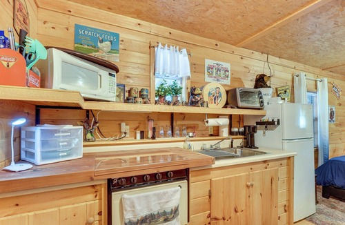 Unaka Apartment | Smoky Mtn Tiny Cabin Hideaway: Hot Tub, Patio