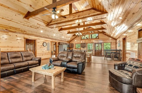 Caton Cabin | Smoky Serenade - 8Bdr Cabin with large indoor pool. Sleeps 30!