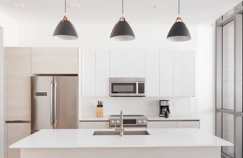 West Avenue Apartment | Sonder 17WEST | Lofted Three-Bedroom Apartment w/ Balcony