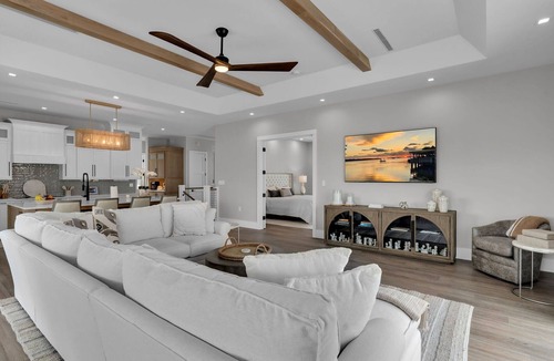 Coury House | Sophisticated 5-bedroom, elevator, 50' dock, heated pool/spa, sleep 12