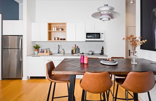 Harrison Apartment | Spacious 2-Bedroom with Private Patio + Workspace