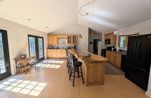 Forest Lake Heights House | Spacious Cottage on Lake James - Outdoor Firepit, Large Deck to Enjoy Lake Views