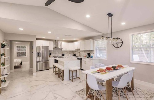 East Naples House | Spacious home private heated pool, fireplace, & two kitchens-near downtown