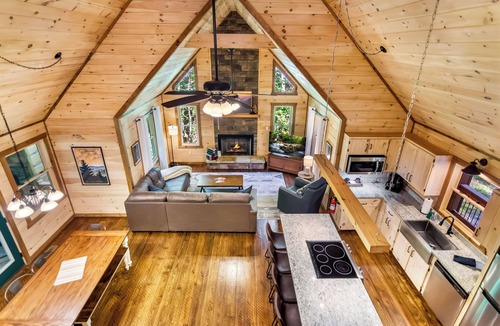 Blue Ridge Cabin | Spacious, New Cabin! New Hot Tub, Fire Pit, and Game Room! Dog-Friendly!
