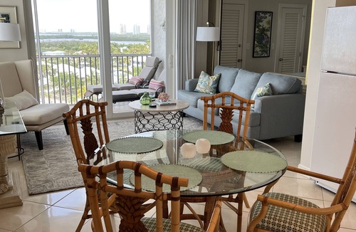 Bonita Springs Condo | Spectacular 9th Floor Views and Sunsets! Steps to the beach. Free in suite WiFi.