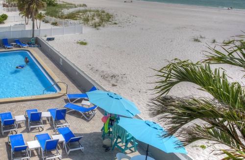 Treasure Island Condo | Stunning Views in this Beautifully Decorated Beachfront Studio with Private Balcony & Heated Pool