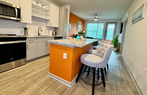 Southside Apartment | Stylish King Bed Southside Pool Gym TownCenter I95nnSharennSave