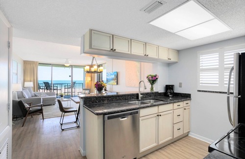 Port Canaveral Condo | Stylish Oceanfront Corner Unit Condo | Open Concept & Chic Decor
