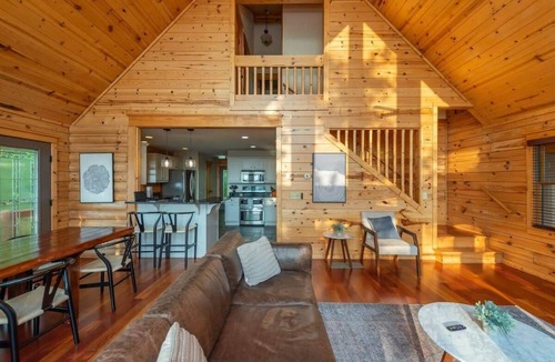 Wolf Laurel Cabin | Sunset views for miles ~Gameroom~HotTub - Fire Pit