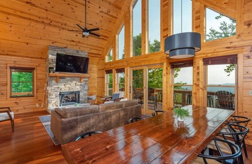 Wolf Laurel Cabin | Sunset views for miles ~Gameroom~HotTub - Fire Pit
