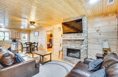Tellico Plains Cabin | Tellico River Cabin w/Game Room & Fire Pit!