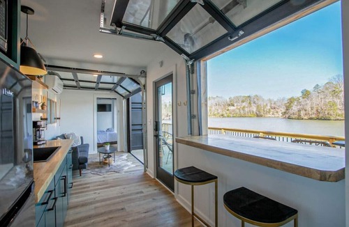 Easley Apartment | The Hive · Luxe Shipping Container w/King on Lakefront Farm