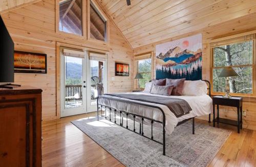 Cherry Log House | The Remedy at Blue Ridge - mountain view cabin with hot tub and two fire pits