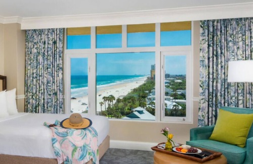Daytona Beach Shores Hotel | The Shores | Coastal King | Beach yoga, s’mores kit | 2 Units