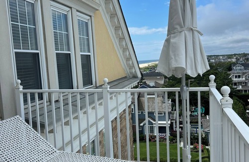Spring Lake Condo | Top Floor condo - Oceanfront building in beautiful Spring Lake - Huge balcony!