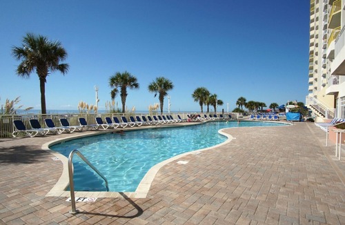 Atlantic Beach Condo | Tropical oceanfront resort with shops, restaurants, pools, lazy river--paradise!
