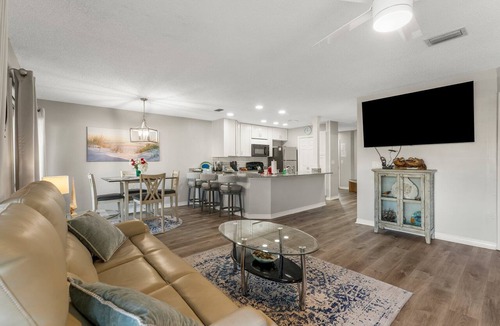 Gulf Lagoon Beach Condo | Waterfront boat dock,very close to beach, pool, tennis courts, and sauna.