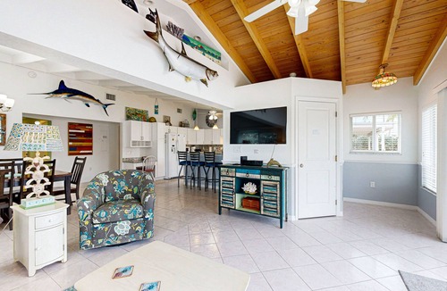 Key Colony Beach House | Waterfront Home with 35-Foot Dock and Access to Private Beach and Shared Pool