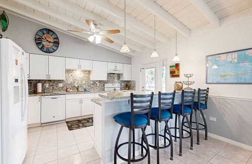 Key Colony Beach House | Waterfront Home with 35-Foot Dock and Access to Private Beach and Shared Pool