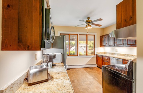 Annapolis House | Waterfront home with scenic porches, yard, grill, jetted tub, central AC, & W/D