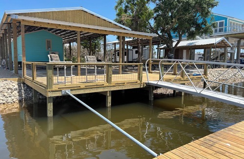 Keaton Beach Cabin | Waterfront Keaton Beach Tiny Home, private dock, pole barn, gulf access by boat!