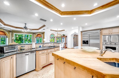 Deerfield Beach House | Waterfront Mansion! Heated Pool+Hot Tub! Kayak!