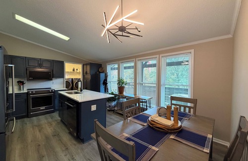 Harwood Lane House | Waterfront River Retreat w/Dock, Firepit, Kayaks & Game Room — Sleeps 8