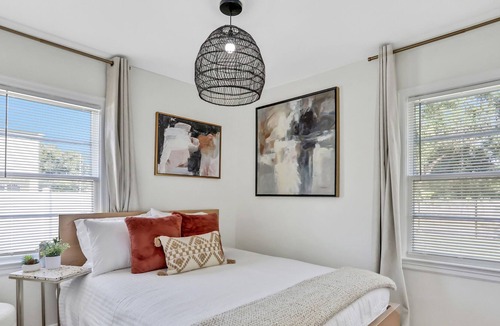 Oakford Park House | Whimsical Midtown home with covered porch, tennis & W/D - dog-friendly