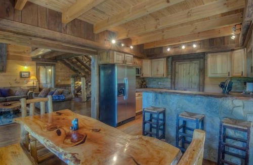 Cashes Valley Cabin | Whitewater Wilderness- Riverside Retreat | Outdoor Living | Luxury Kitchen