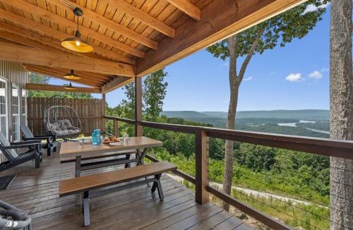 Bryant House | Wood Haven Cabin with a hot tub fire pit & indoor pool