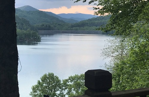 Topton Cabin | Wow! Lake Nantahala Smoky Mountain Cabin with Boat Dock, Hot Tub & Firepit!