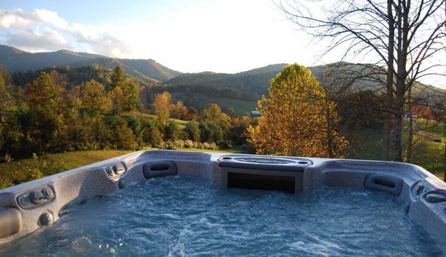 14 mi to Asheville - convenience with privacy, 8 Acres, Hot Tub & Mtn Views