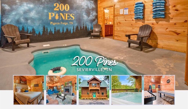 200 Pines- Scenic Log Retreat, Hot Tub, Indoor Pool & Dogs OK