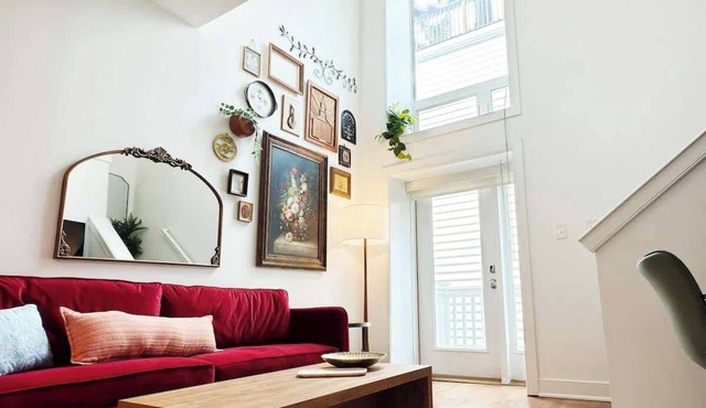 30 Ft Ceiling | Church Loft | Balcony | King Bed