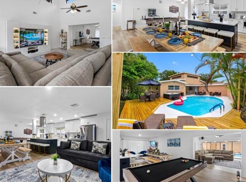 5-Bedroom Home with Private Pool and Hot Tub, 15 Minutes from Clearwater Beach